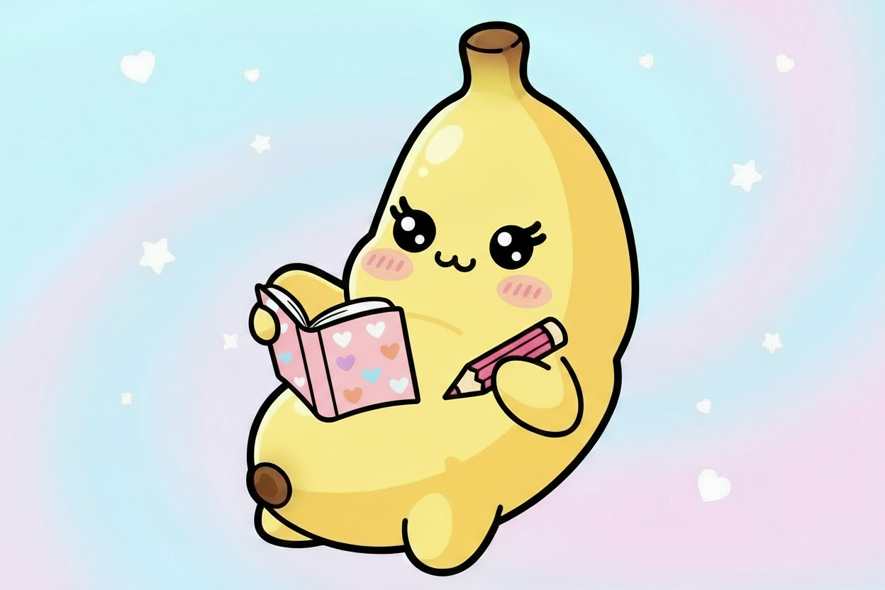 cute kawaii looking banana